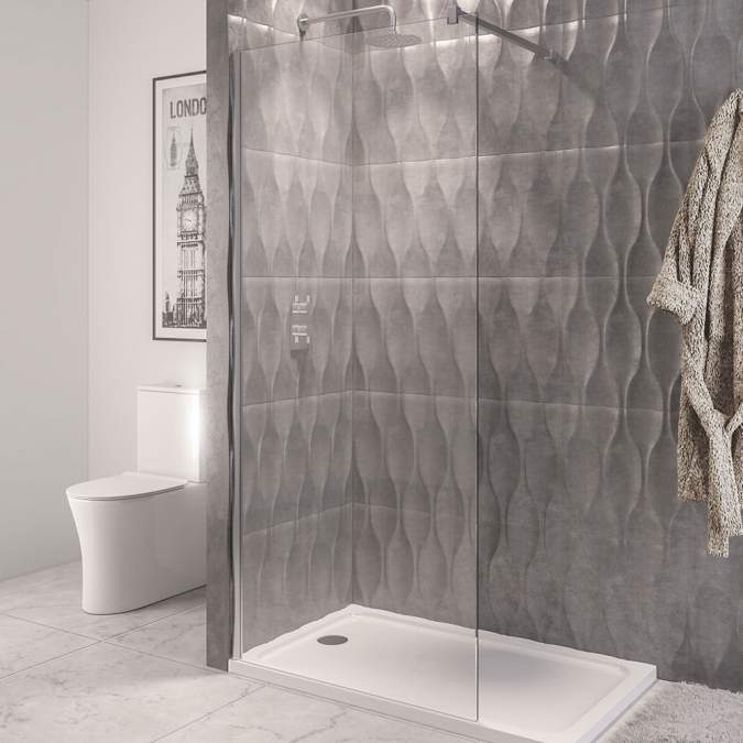 Vantage 8mm, 1200mm Walk In Shower Screen - Eastbrook