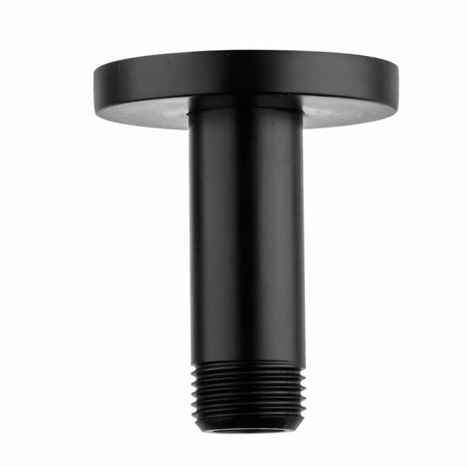 Equate Round Ceiling Mounted Shower Arm 65mm - Matt Black - 9346BL