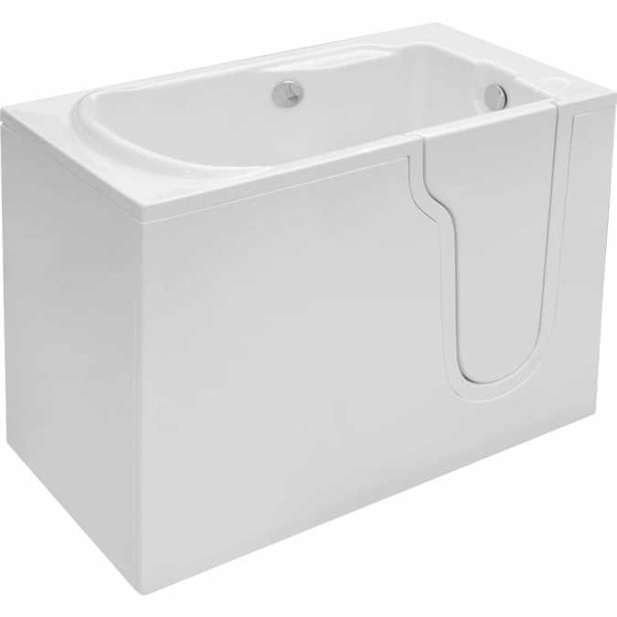 Athena - Mini Walk In Deep Soaker Bath (1060 x 660mm) With front Panel Mantaleda