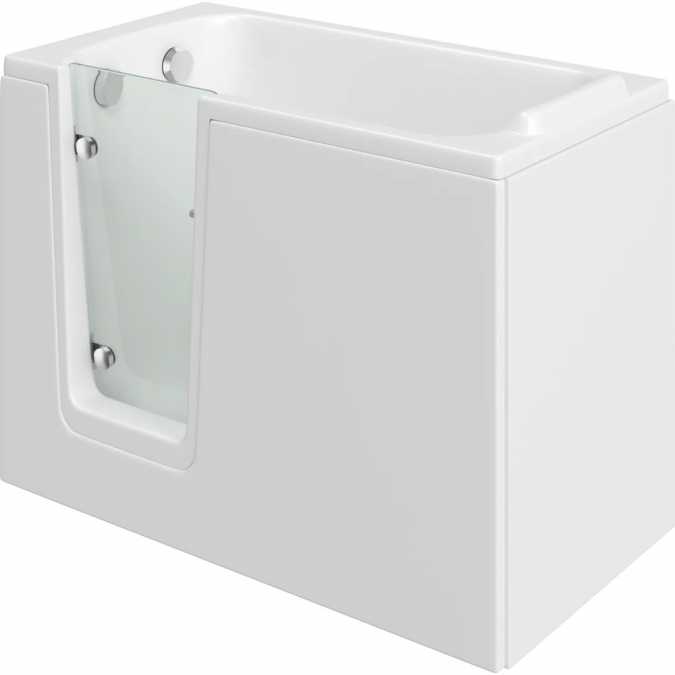 Priya - Walk In Deep Soaker Bath (1210 x 650mm) With front Panel Mantaleda 