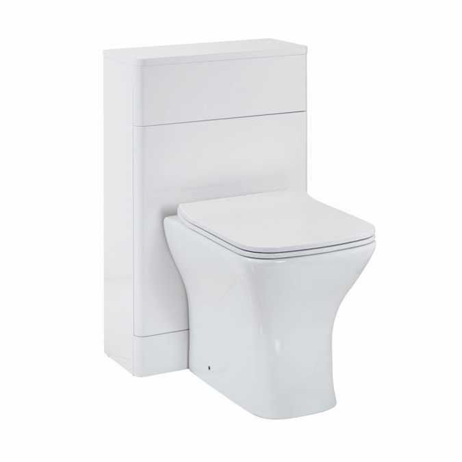 Rossini Back to Wall Toilet Unit in White - Scudo