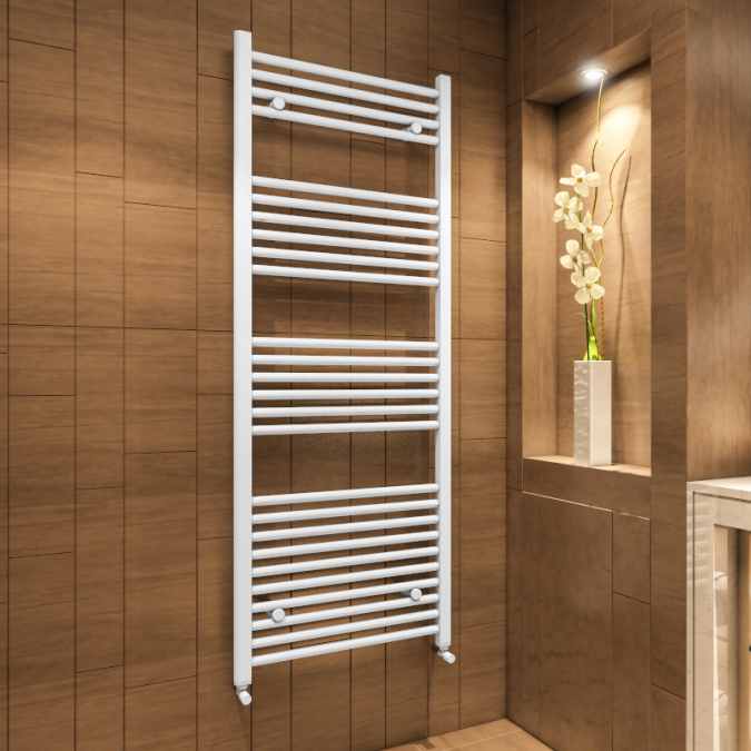 Eastbrook Wingrave 1600 x 600 Gloss White Towel Radiator