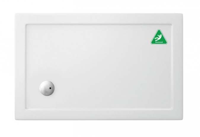 Zamori Anti-Slip Rectangular Shower Tray - 1100 x 800 - Corner Waste - Z1171A