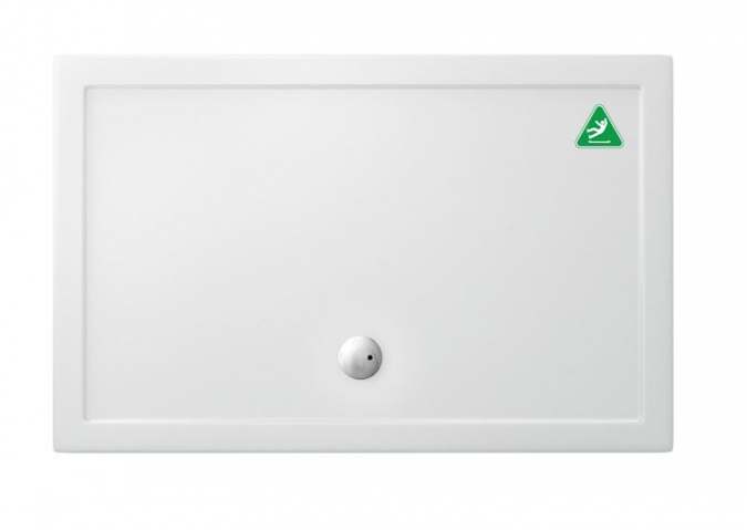 Zamori Anti-Slip Rectangular Shower Tray - 1400 x 900 - Central Waste - Z1178A