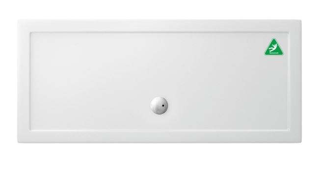 Zamori Anti-Slip Rectangular Shower Tray - 1600 x 700 - Central Waste - Z1182A