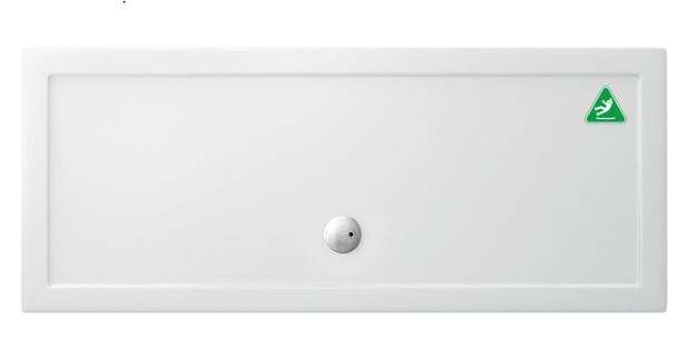 Zamori Anti-Slip Rectangular Shower Tray - 1700 x 700 - Central Waste - Z1183A