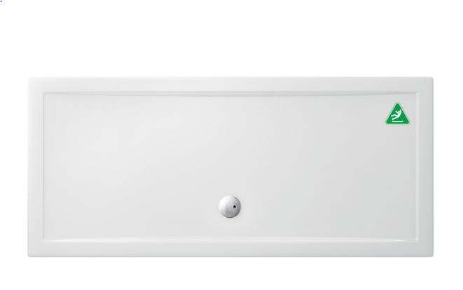 Zamori Anti-Slip Rectangular Shower Tray - 1800 x 900 - Central Waste - Z1245A