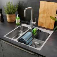 Malton Brushed Nickel Monobloc Kitchen Sink Mixer Tap