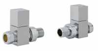 Eastbrook Minimalist Radiator Valves - Straight - Chrome - Pair