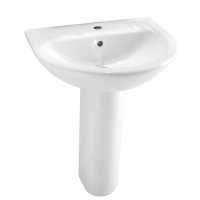 VitrA Milton 550mm 1 Tap Hole Washbasin & Pedestal 