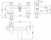 Selkirk Monobloc Basin Mixer Tap inc Wastes - HighLife Bathrooms