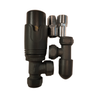 Eastbrook Straight Thermostatic Radiator Valves TRV - Cappuccino - Set