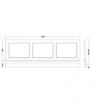 Washington White Bath End Panel 700 - RAK Ceramics 