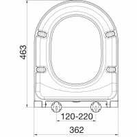 Long D ONE Soft Close Quick Release Toilet Seat - 88310 - Euroshowers