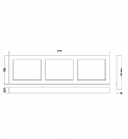 One-Piece 1810x810mm Bath Panel - White Gloss