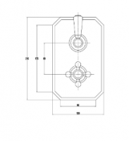 Liberty Crystal Concealed Shower Valve - Single Outlet - Sagittarius