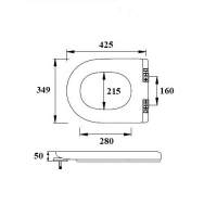 MDF AntiBac Toilet Seat in White - 82995 - Euroshowers