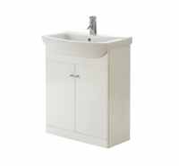 Elation Ikoma 650mm 2 Door Bathroom Vanity Unit & Basin - Gloss White