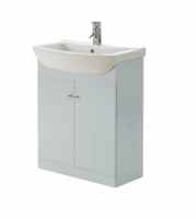 Elation Ikoma 650mm 2 Door Vanity Unit & Basin - Pearl Grey Matt