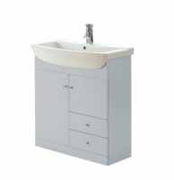 Elation Ikoma 850mm Vanity Unit & Basin - Pearl Grey Matt