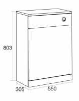 Classic Graphite Toilet Unit With Concealed Cistern - Origins By Utopia