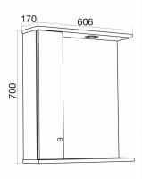 Modular Drift 500mm Double Door Mirror Cabinet With Light & Shave Socket - Origins by Utopia 