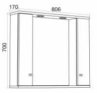 Harris 500 LED Bathroom Cabinet With Light & Shaver Socket - Highlife Bathrooms