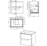 Shoreditch Matt Black Frame 600mm Basin Unit & Basin - Britton Bathrooms