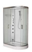 Vidalux Pure 1000 Hydro Massage Shower Cabin - 1000 x 1000mm - Crystal White 