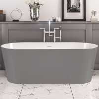 Beaufort Lambeth Grey Freestanding Bath 1590 x 740mm