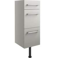 Abacot 300mm 3 Drawer Unit - Light Grey Gloss