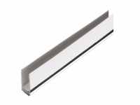 End Cap / Edge Trim - Two Part - 8/10mm Panels - Silver Chrome- 2.7m - Neptune