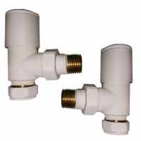 Eastbrook Angled Anthracite Radiator Valves - Pair