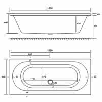 Lorenzo - 1800 x 800 - Premium Reinforced Double Ended Bath - Tissino