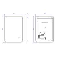 Vivid LED Bathroom Mirror With Demister - 500 x 700 - Signature