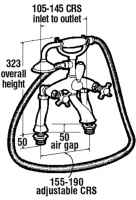 Burlington Claremont Traditional Basin Monobloc Tap Inc Pop Up Waste