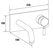 Francis Pegler Strata Blade Wall Mounted Bath Filler Tap