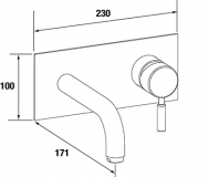 Bayswater 3 Hole Lever Dome Basin Mixer Taps - White/Chrome