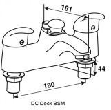 Francis Pegler Signia Deck Bath Filler Tap