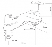 Niagara Portobello Bath Filler Tap