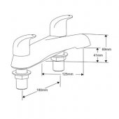 Francis Pegler Haze Eco Monobloc Basin Mixer Tap (Triple Action)