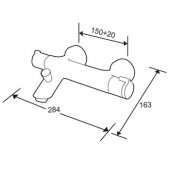 Burlington Claremont Traditional Wall Mounted Bath Shower Mixer Tap