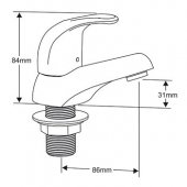 Francis Pegler Izzi Monobloc Twin Handle Basin Mixer Tap