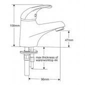 Francis Pegler Manta Monobloc Basin Mixer Tap