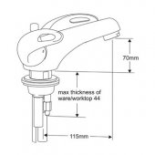 Francis Pegler Haze Monobloc Basin Mixer Tap