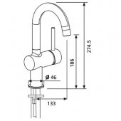 Burlington Anglesey Monobloc Basin Mixer Tap with High Central Indice - Plug & Chain - AN5