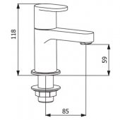 Francis Pegler Strata Blade Wall Mounted Basin Mixer Tap