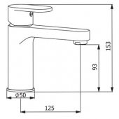 Francis Pegler Strata Blade Mini Monobloc Basin Mixer Tap