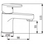 Francis Pegler Haze Mini Monobloc Basin Mixer Tap