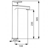 Francis Pegler Strata Tall Monobloc Basin Mixer Tap